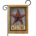 Patio Trasero Welcome Country Barn Star Living Primitive 13 x 18.5 in. Double-Sided  Vertical Garden Flags for PA3955630